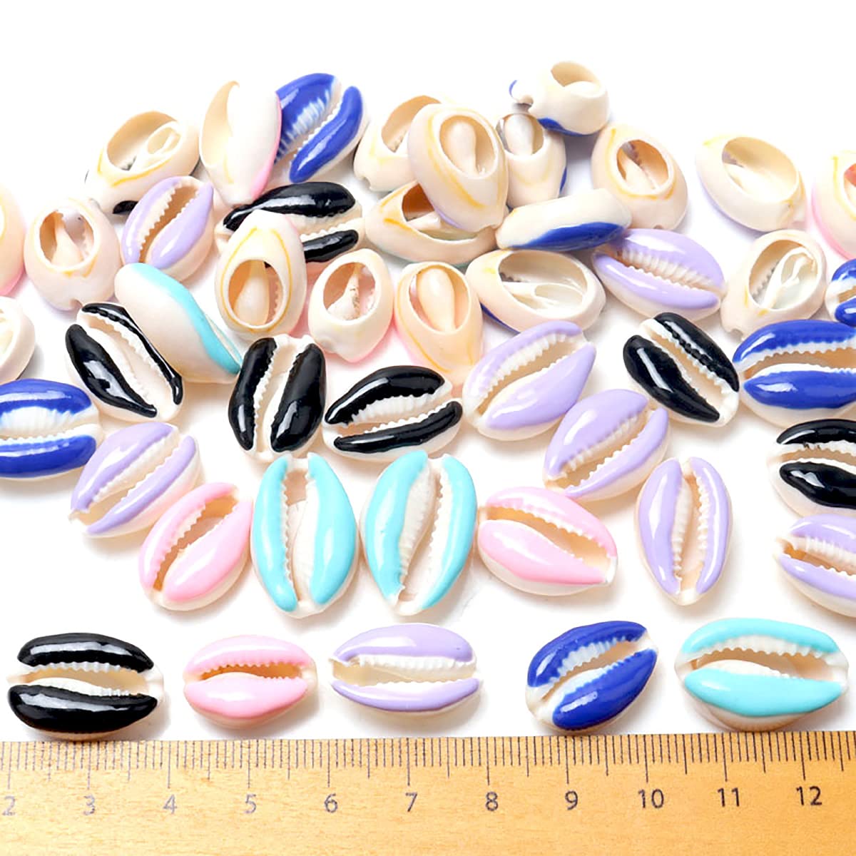 Natural Sea Shell Beads with Gold Veins - 10pcs Cowrie Shells for DIY Jewelry Making, Scrapbooking, Home Decor - Perfect for Beach-Themed Crafts, Boho Necklaces, and Coastal Home Accents