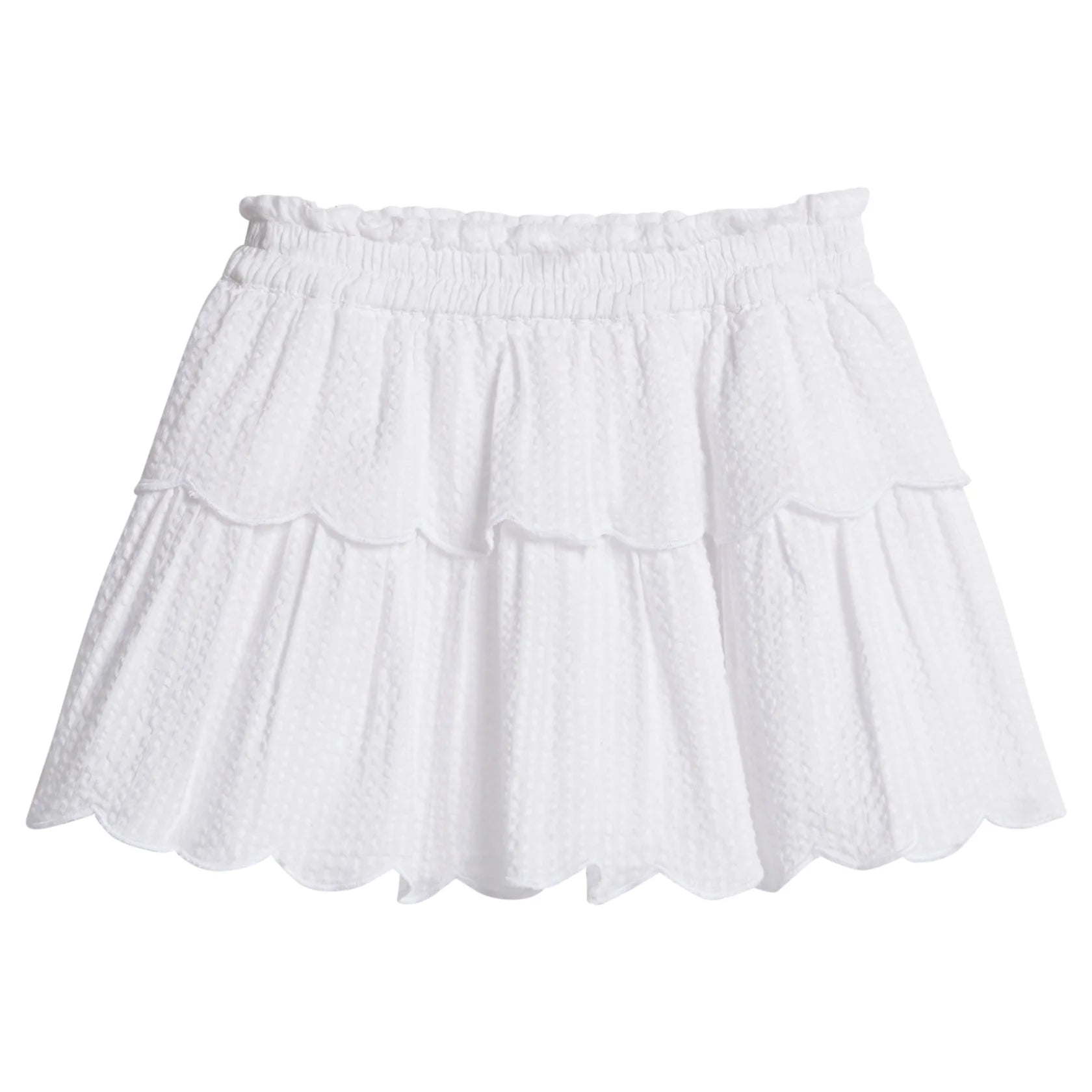 Stylish White Tiered Skort for Women - Trendy High Waist Tennis Skirt with Shorts - Perfect for Golf, Yoga, and Casual Outfits