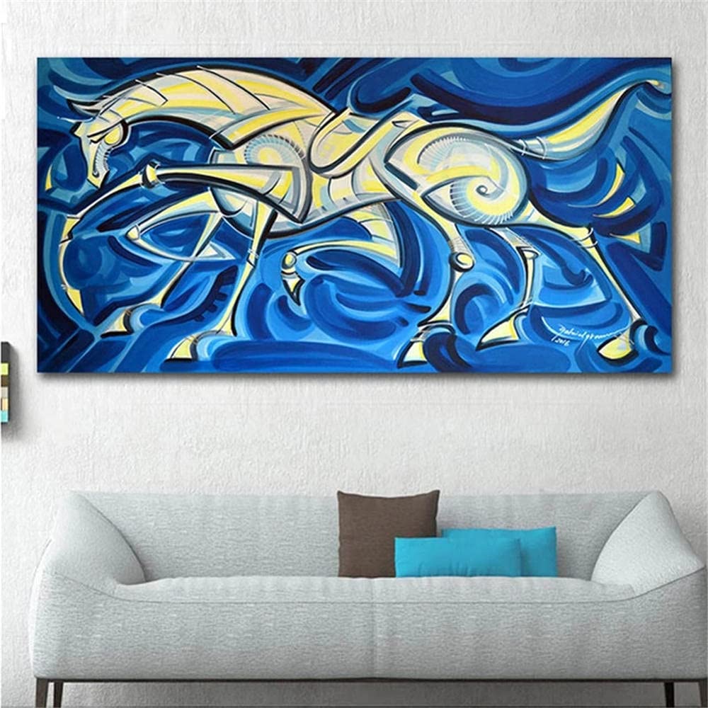 32x64in Large Diamond Painting Abstract Horses - Full Drill DIY Diamond Art by Numbers for Adults & Beginners, 80x160cm Wall Decor Canvas Kit | Perfect for Home Decor, Craft Gifts & Relaxing Art Therapy
