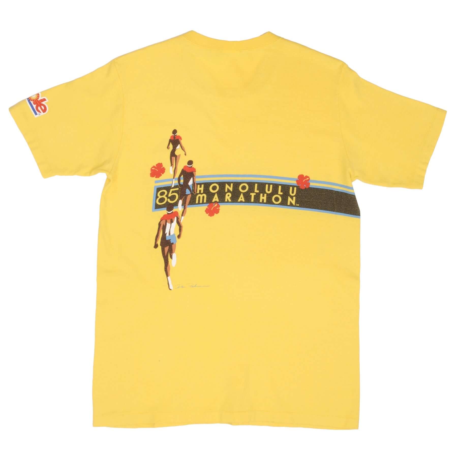 Vintage Crazy Shirt Honolulu Marathon Finisher 1985 Tee Shirt - Small, Made in USA - Retro Running Apparel for Collectors & Runners