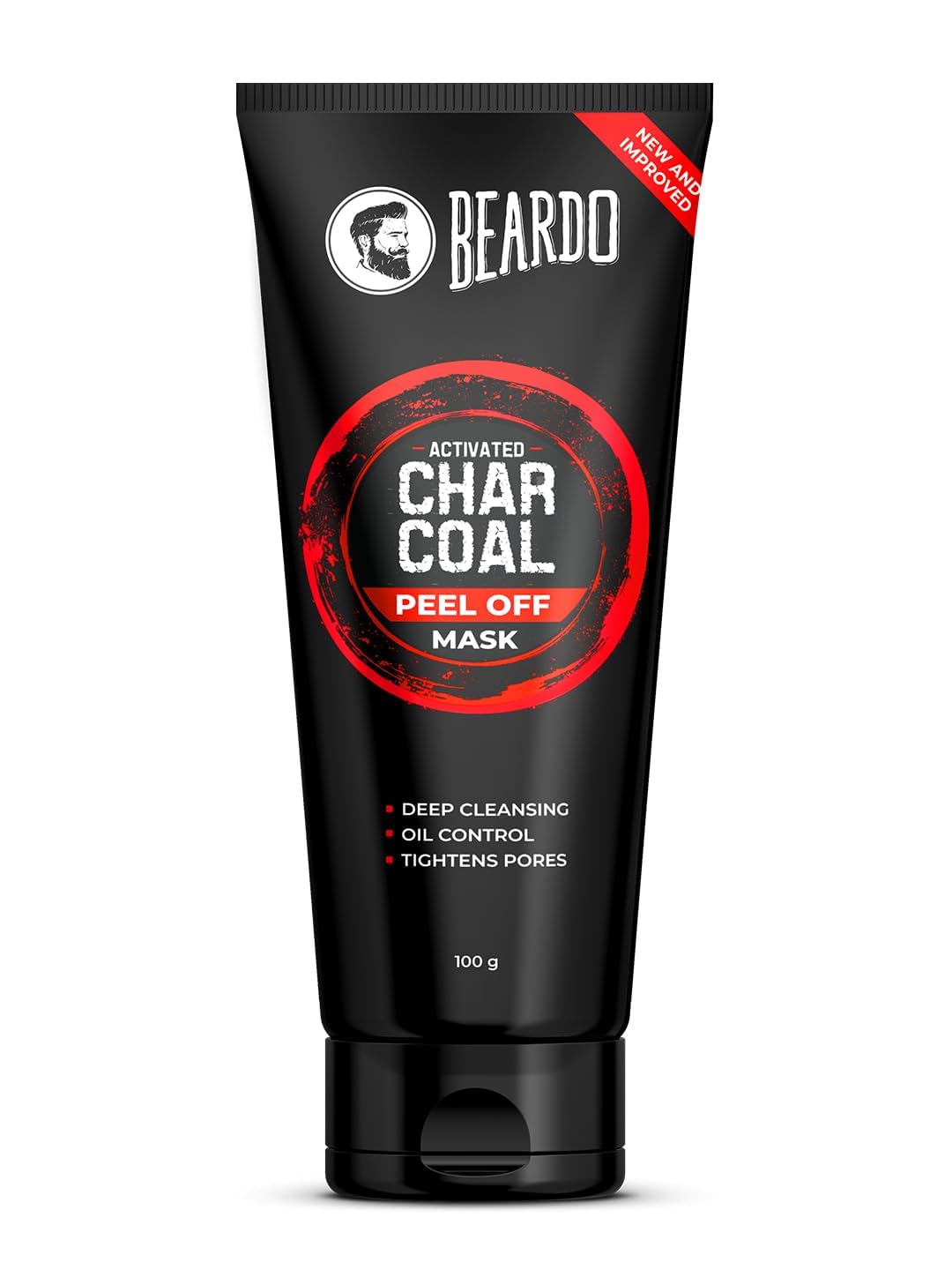 Beardo Activated Charcoal Peel Off Face Mask for Men - 100g Deep Cleansing Mask for Oily Skin | Detoxifying & Blackhead Removal | Glowing Skin Care | Perfect for Daily Skincare Routine & Spa Night