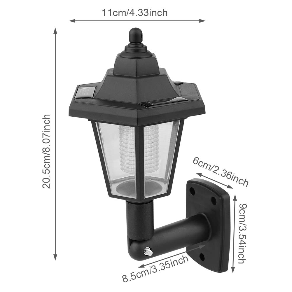 2 Pack Solar Wall Lanterns - Hexagon Wall Sconce with 180° Rotation, Waterproof Outdoor Solar Lights for Deck, Patio, Stairs, Yard & Pathway | Automatic Decorative Porch Lighting for Evening Ambience & Safety