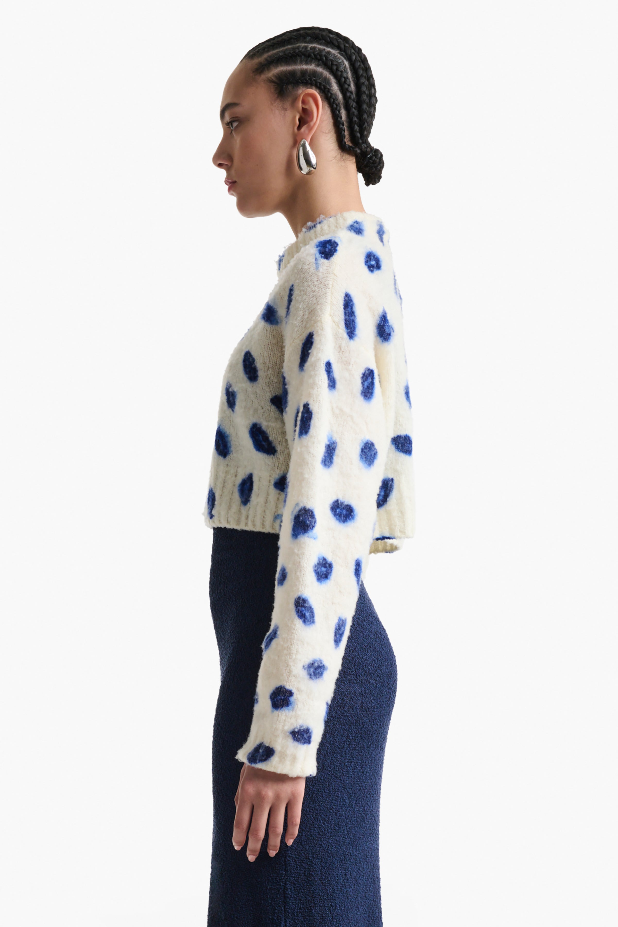 Biddie Sweater Kisses Berry Blue - Soft & Cozy Women's Knit Sweater for Fall & Winter | Perfect for Casual Wear, Office, and Date Nights