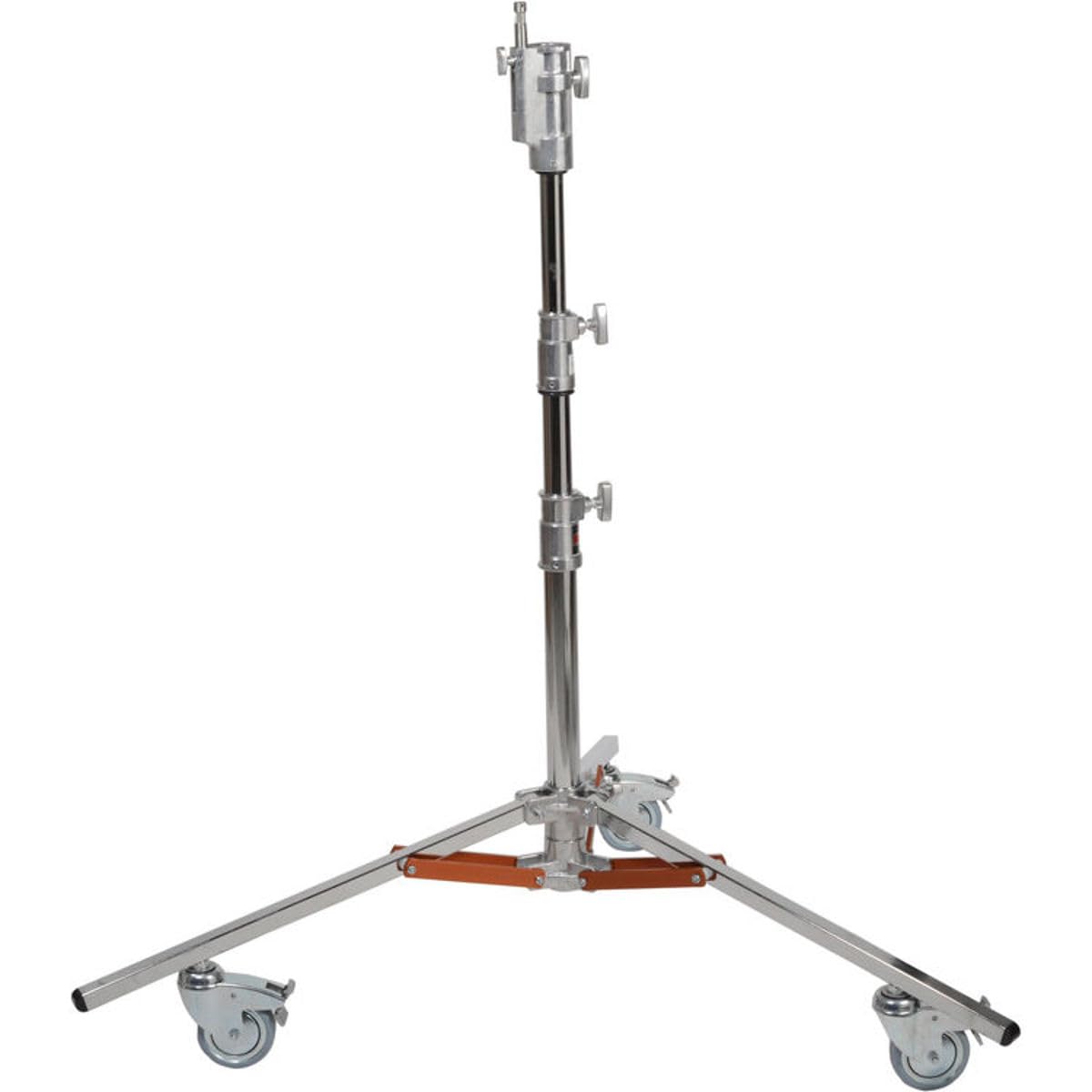 Matthews 9.5' Junior Double Riser Stand with Wheels - Chrome Finish | Portable Music Stand for School Band, Orchestra & Choir Performances | Adjustable Height for Kids & Teens