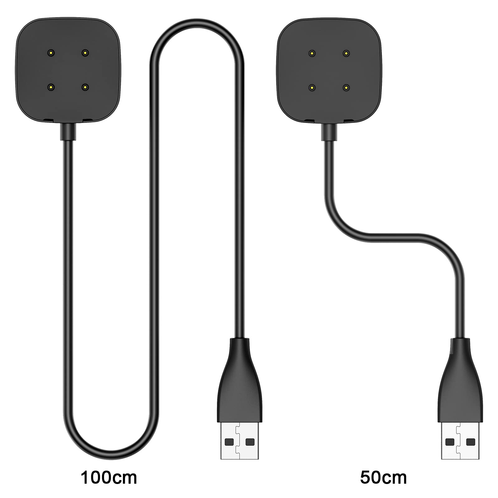 Yisica Replacement USB Charging Cable for Fitbit Sense 2 & Fitbit Sense (3.3ft/100cm) - Fast Charging Station Accessory for Home, Office, and Travel Use