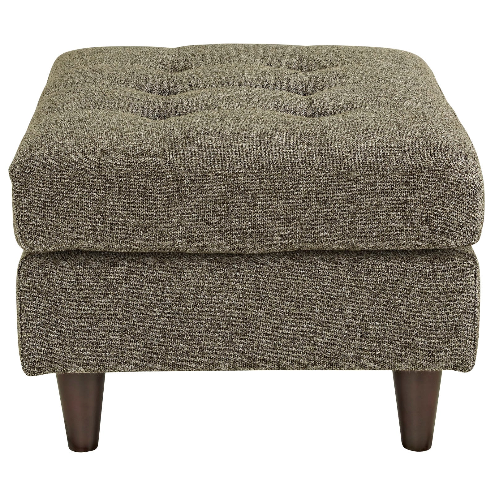 Empress Upholstered Fabric Ottoman Stool with Storage - Soft Round Footrest Pouf for Living Room, Bedroom & Nursery - Perfect for Extra Seating, Footrest or Coffee Table Companion