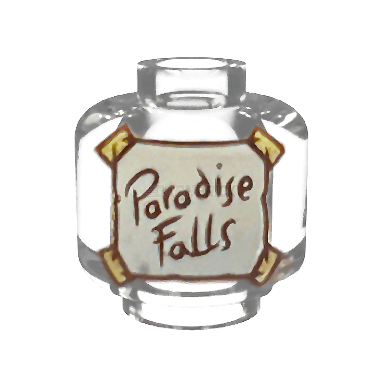 LEGO Minifigure Accessory - Gold Coin Jar with 'Paradise Falls' Design [28621pb0040] | Perfect for LEGO Collectors & Themed Displays | Great for Pirates, Treasure Hunt & Adventure Scenes