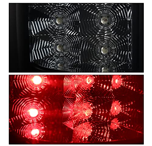 Black/Smoke LED Tail Brake Lights Rear Lamps for 2007-2014 Chevy Suburban Tahoe & GMC Yukon - High Visibility, Durable Replacement for Night Driving & Off-Road Adventures
