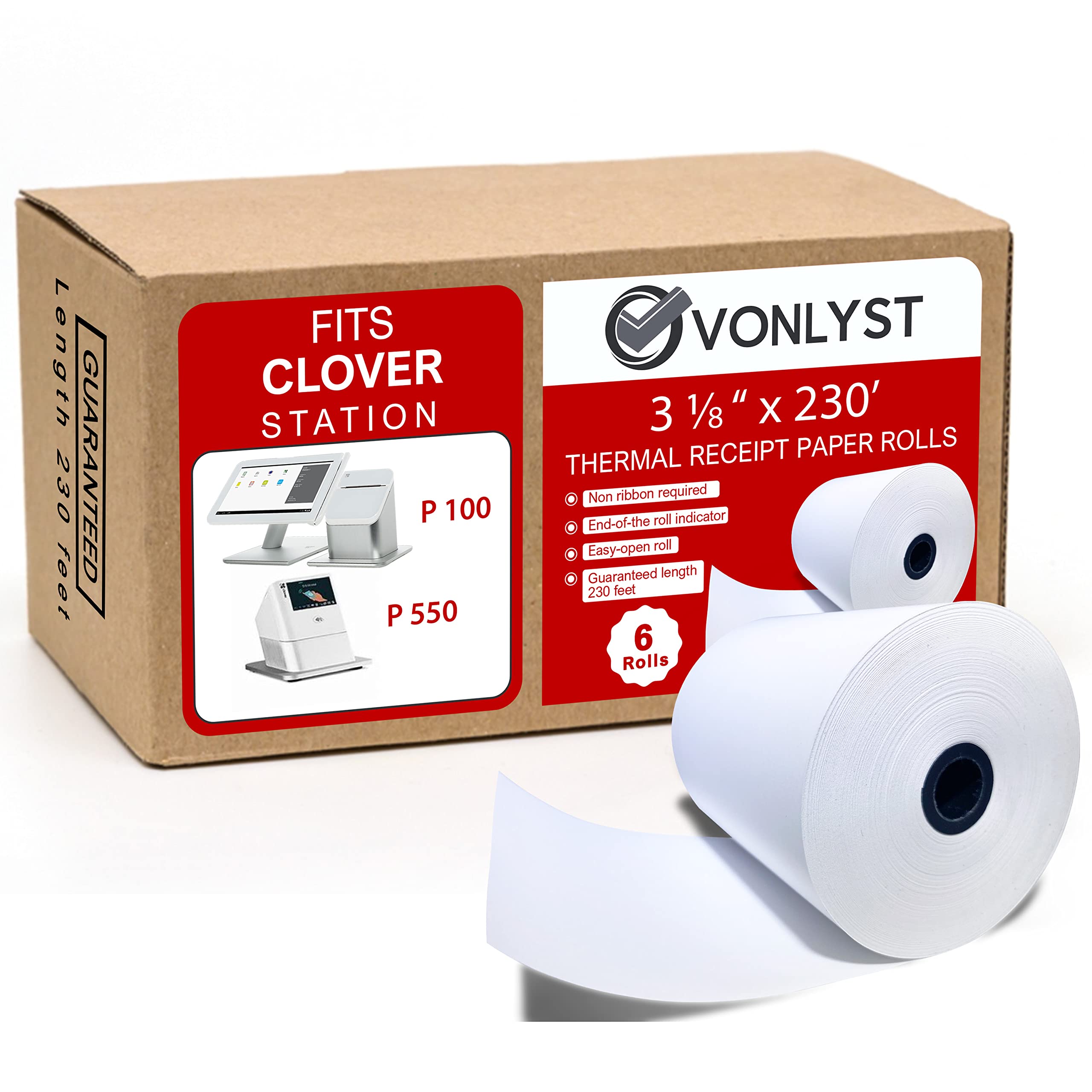 Thermal Receipt Paper Rolls 3 1/8