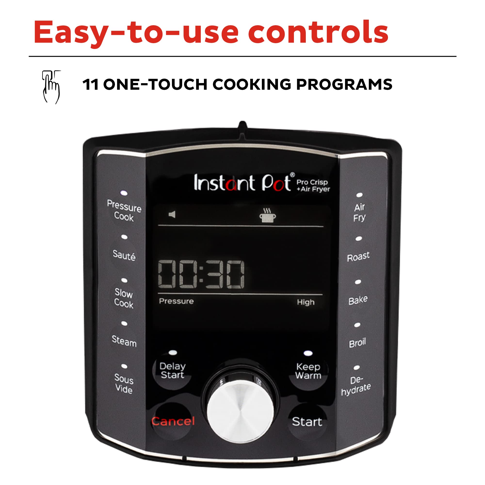 Instant Pot Pro Crisp 11-in-1 Air Fryer & Electric Pressure Cooker Combo | 8 Quart Multi-Cooker for Air Frying, Steaming, Slow Cooking, Sautéing, Dehydrating | Includes Free App with 800+ Recipes | Perfect for Family Meals, Meal Prep & Healthy Cooking