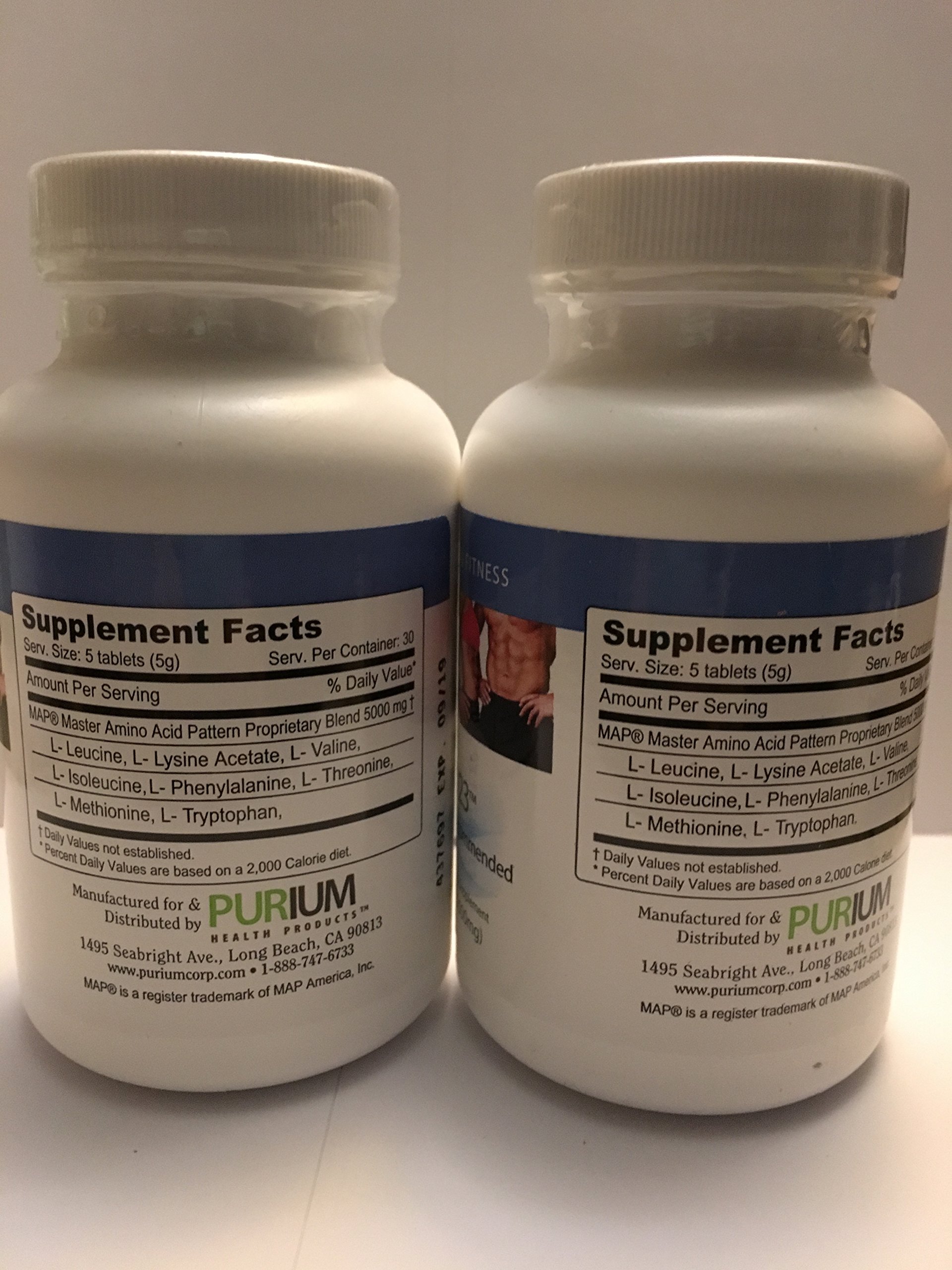 Purium Super Amino 23 (2 Pack) - 150 Vegan Tablets - BCAA & Essential Amino Acid Supplement for Muscle Growth, Pre Workout & Post Recovery - Gluten Free - 60 Servings - Ideal for Athletes, Bodybuilders & Fitness Enthusiasts