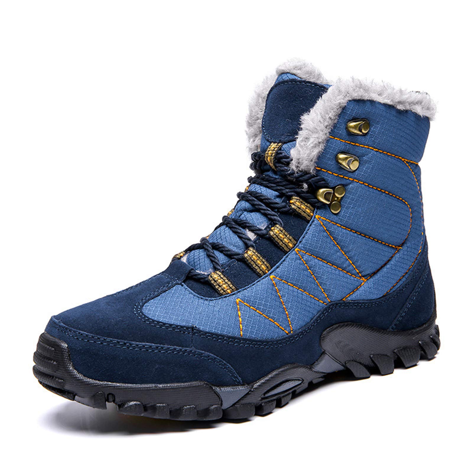 Y-Rachael Men's Winter Snow Boots - Waterproof, Non-Slip, Insulated Outdoor Hiking Shoes with Velvet Lining for Warmth & Comfort | Perfect for Snowy Trails, Mountain Trekking & Cold Weather Adventures