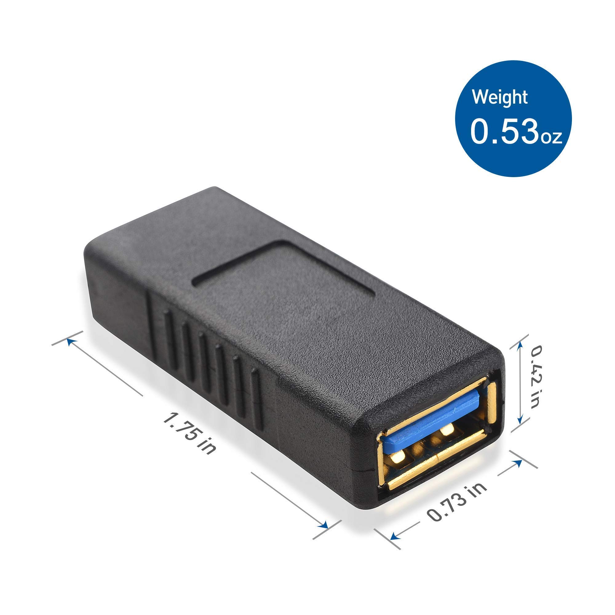 Cable Matters 2-Pack USB 3.0 Cable Male to Male 6ft & USB 3.0 Coupler Gender Changer - High Speed Data Transfer for PC, Laptop, Printer, External Hard Drive, Smart TV and More