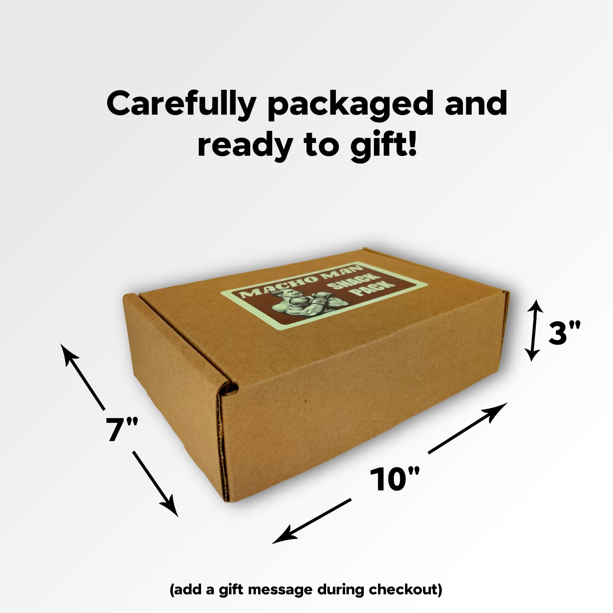 Premium Macho Man Snack Pack - High Protein Beef Jerky Gift Box for Men | Low Carb Keto Snacks for Gym, Camping & Road Trips | Perfect Valentine's Gift for Husband, Dad & Boyfriend