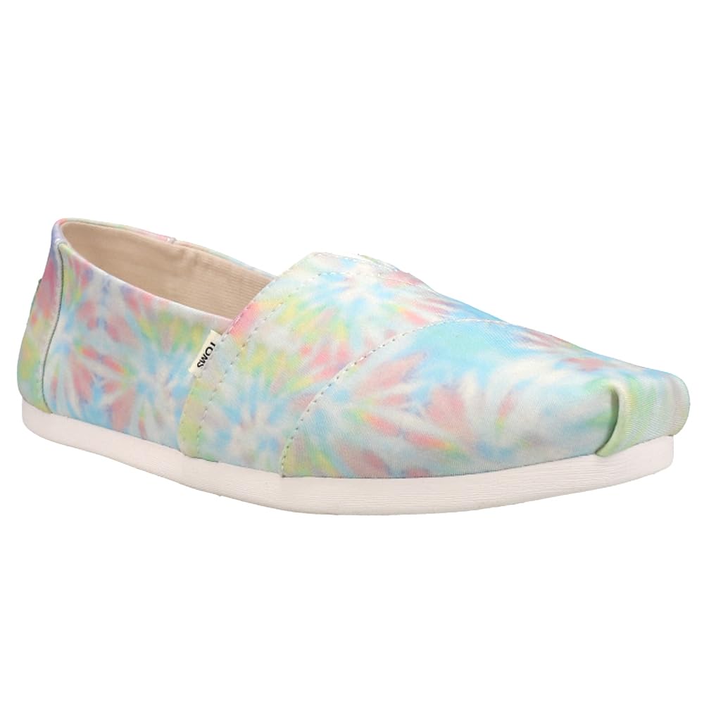 TOMS Women's Alpargata Tie-Dye Slip-On Flats - Comfortable Casual Shoes for Women - Size 5.5 B (US) - Perfect for Beach, Travel, and Everyday Wear