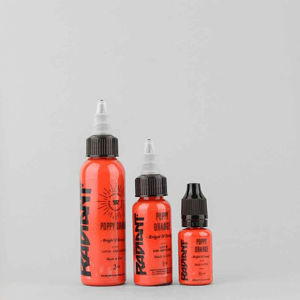 Vibrant Poppy Orange Radiant Ink - 1 oz Bottle for Calligraphy, Scrapbooking & DIY Crafts