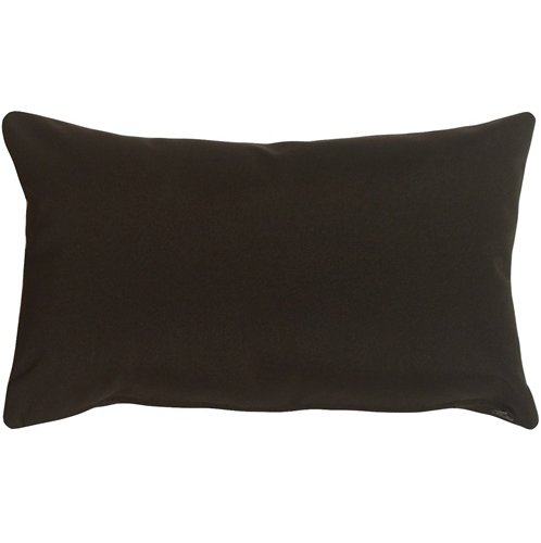 Sunbrella Outdoor Decorative Pillows Set of 2 - 12x19 Inch Waterproof Black Throw Pillows with Insert - Perfect for Patio Furniture, Poolside Lounging & Garden Decor