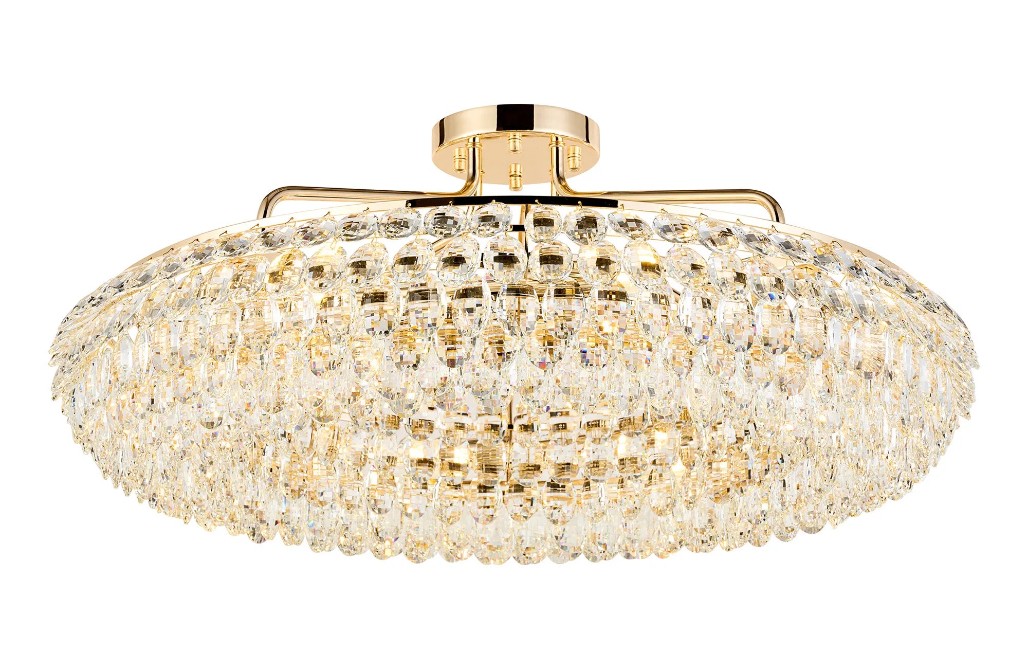 Consten Semi Flush Ring Ceiling Light Fixture with E14 Socket - Perfect for Bedroom, Hallway & Small Space Lighting