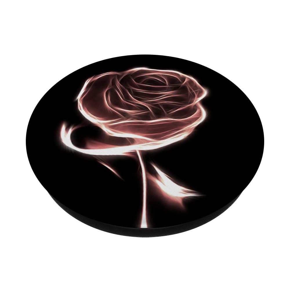 Pink Rose Floral PopSocket PopGrip - Swappable Phone & Tablet Grip with Adhesive - Perfect for Everyday Use, Travel, and Stylish Phone Accessories
