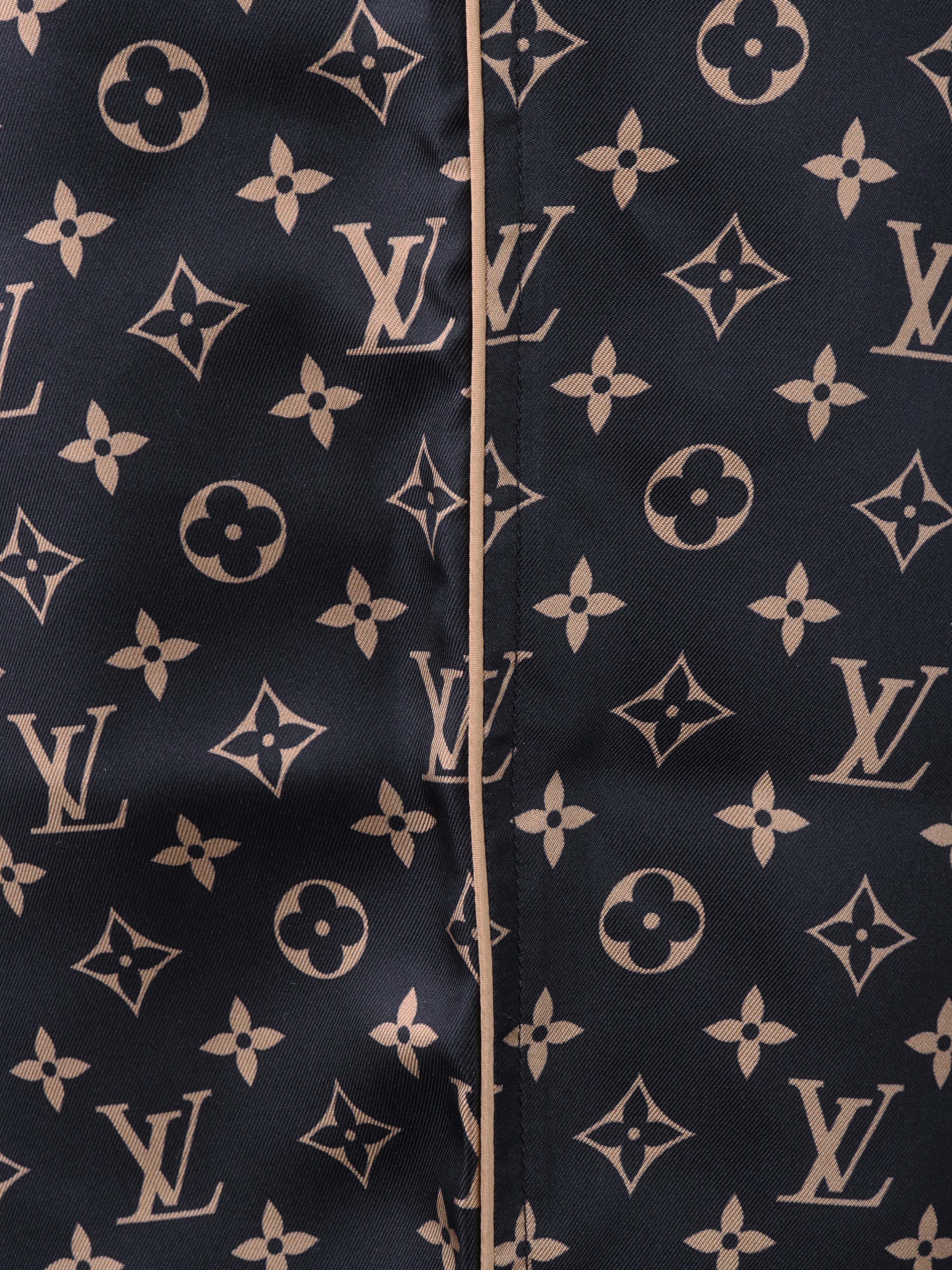 Louis Vuitton Monogram Black Pyjama Pants - Luxury Sleepwear for Men & Women | Perfect for Home Lounging, Travel & Gifts
