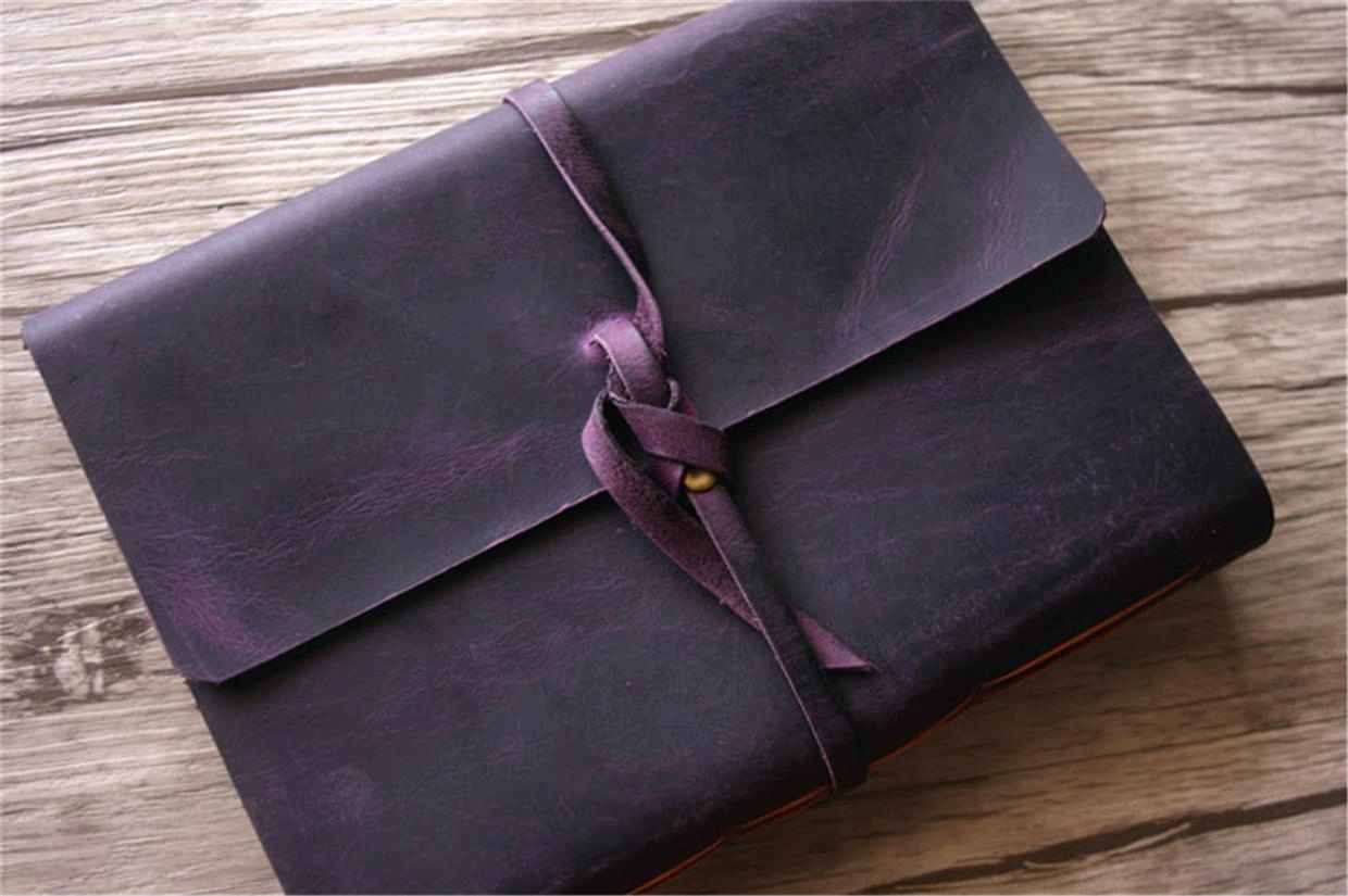 Premium Purple Italian Leather Journal - Handmade Writing Notebook for Men & Women - Perfect for Travel, Journaling & Gift Giving