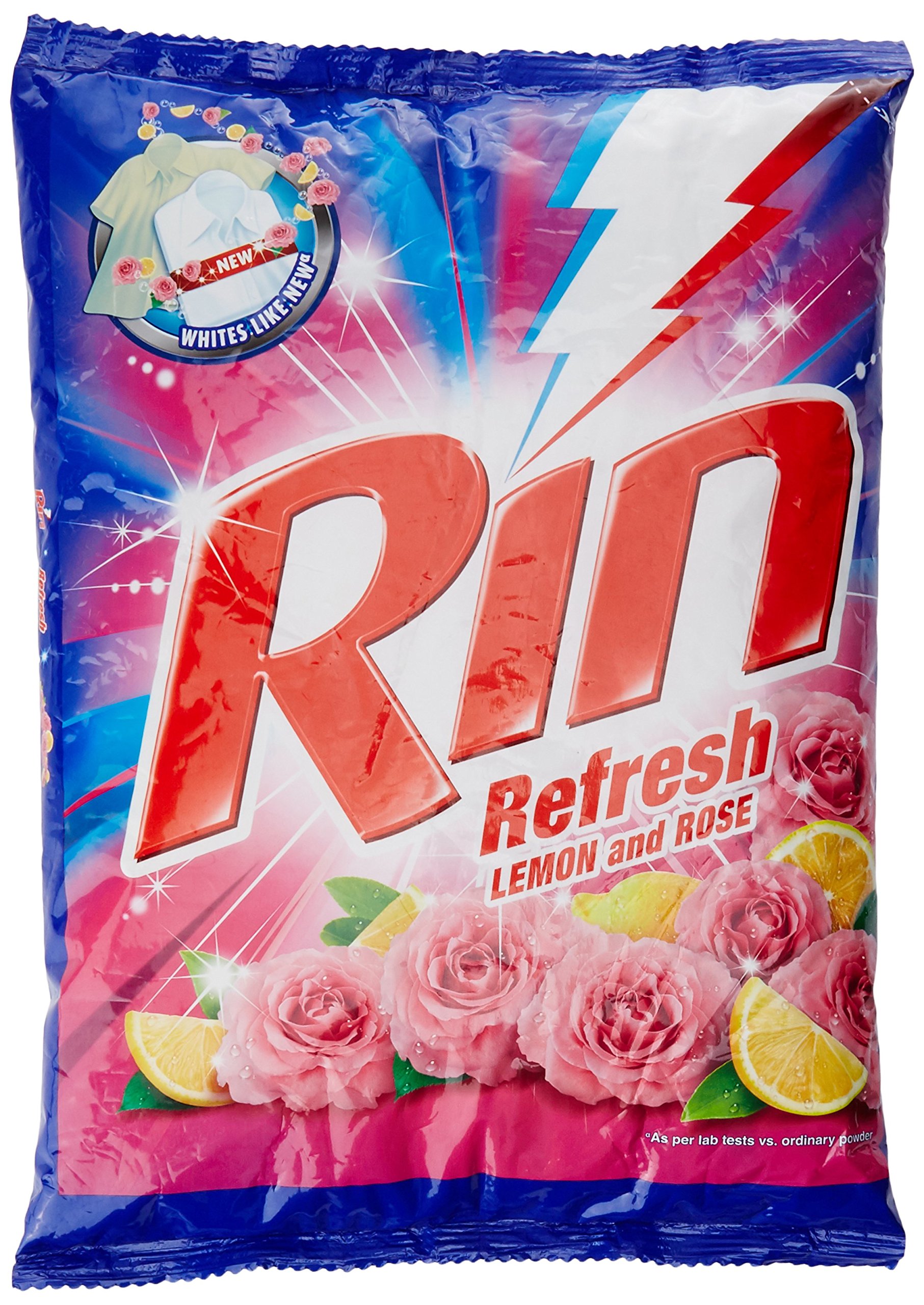 Rin Refresh Lemon and Rose Scent Laundry Detergent Powder - 4kg (9 lbs) for Fresh & Fragrant Clothes - Perfect for Family Laundry, Gym Wear & Baby Clothes