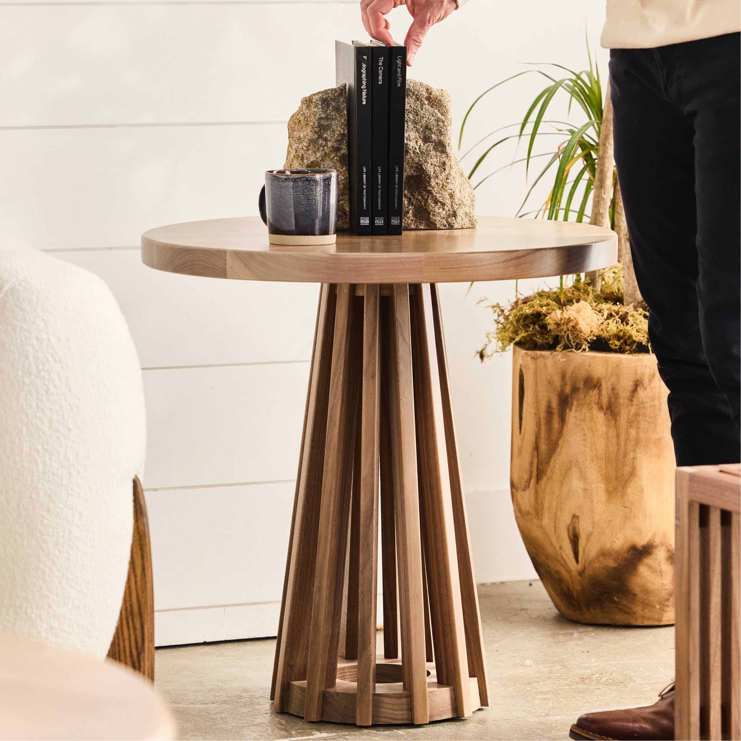 Sustainable Zero Waste Accent Table - Eco-Friendly Side Table for Living Room, Bedroom & Office - Perfect for Modern Home Decor & Small Space Furniture Needs