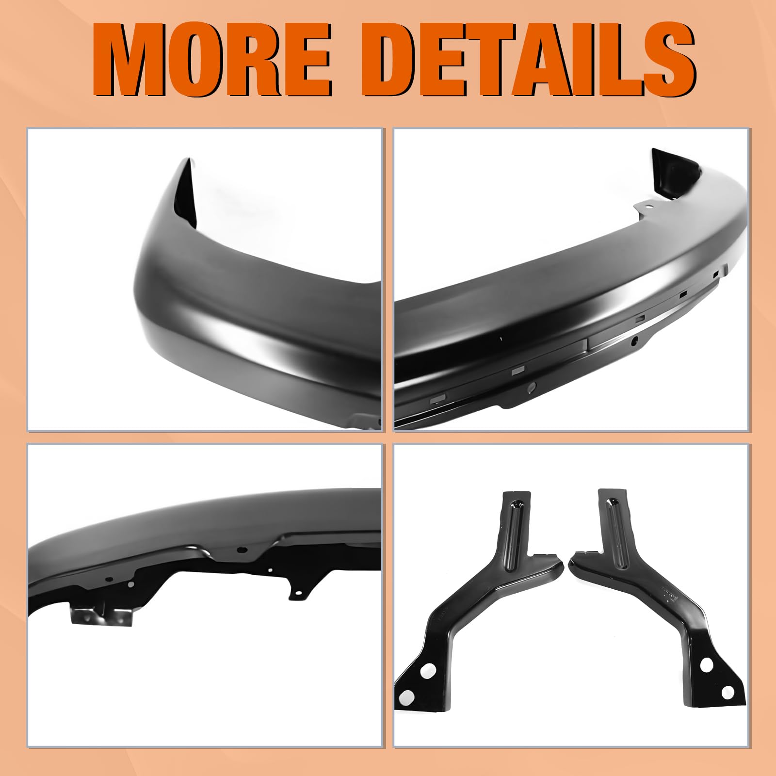 CarPartsDepot Front Bumper Face Bar Black With Bracket - Compatible With 2004-2012 Chevrolet Colorado & GMC Canyon, 2006-2008 Isuzu (GM1002461 19209326) - Perfect for Off-Roading, Truck Restoration & Collision Repair