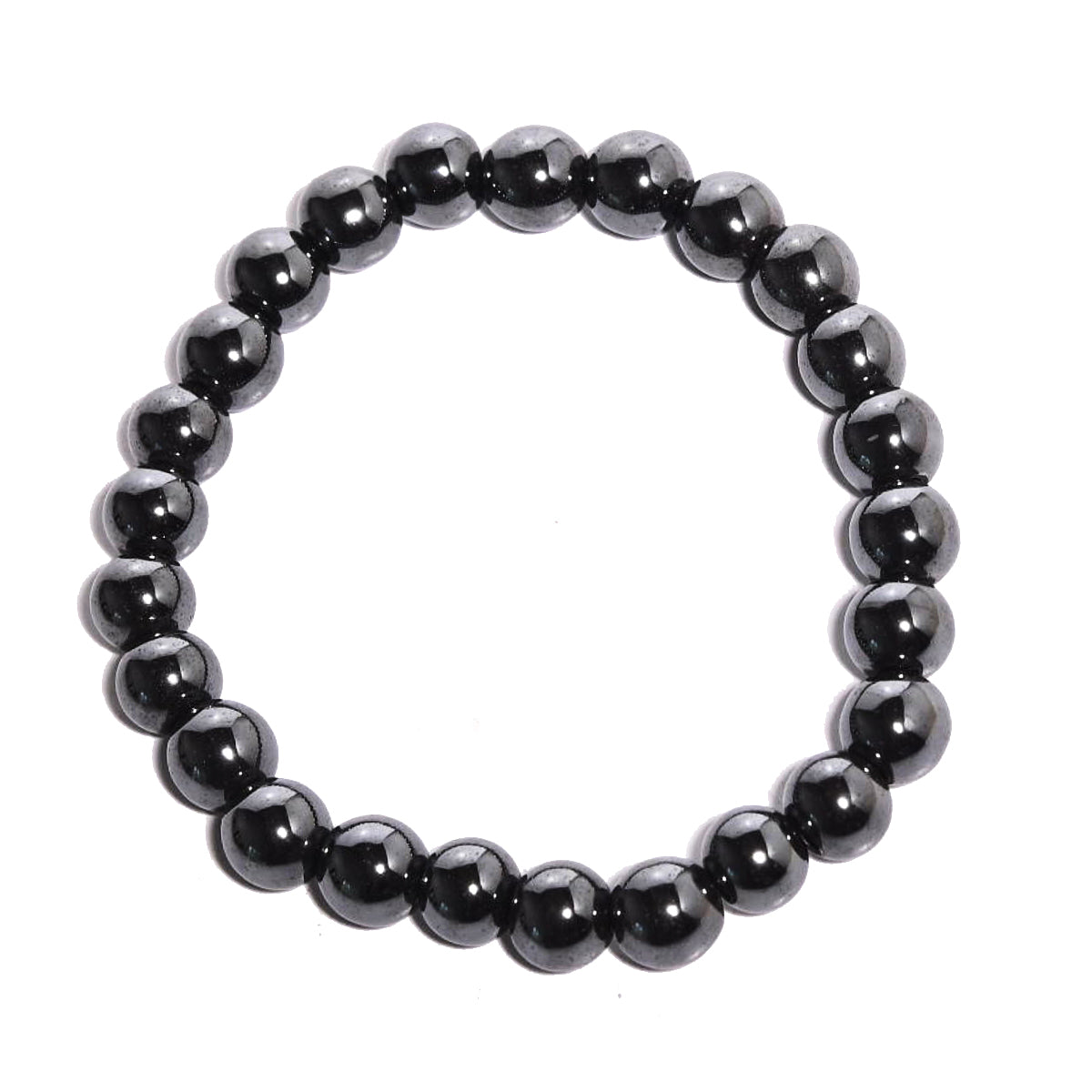 Natural Hematite Beaded Bracelet for Men & Women - Magnetic Healing Stone for Stress Relief & Energy Balance - Perfect for Meditation, Yoga & Daily Wear