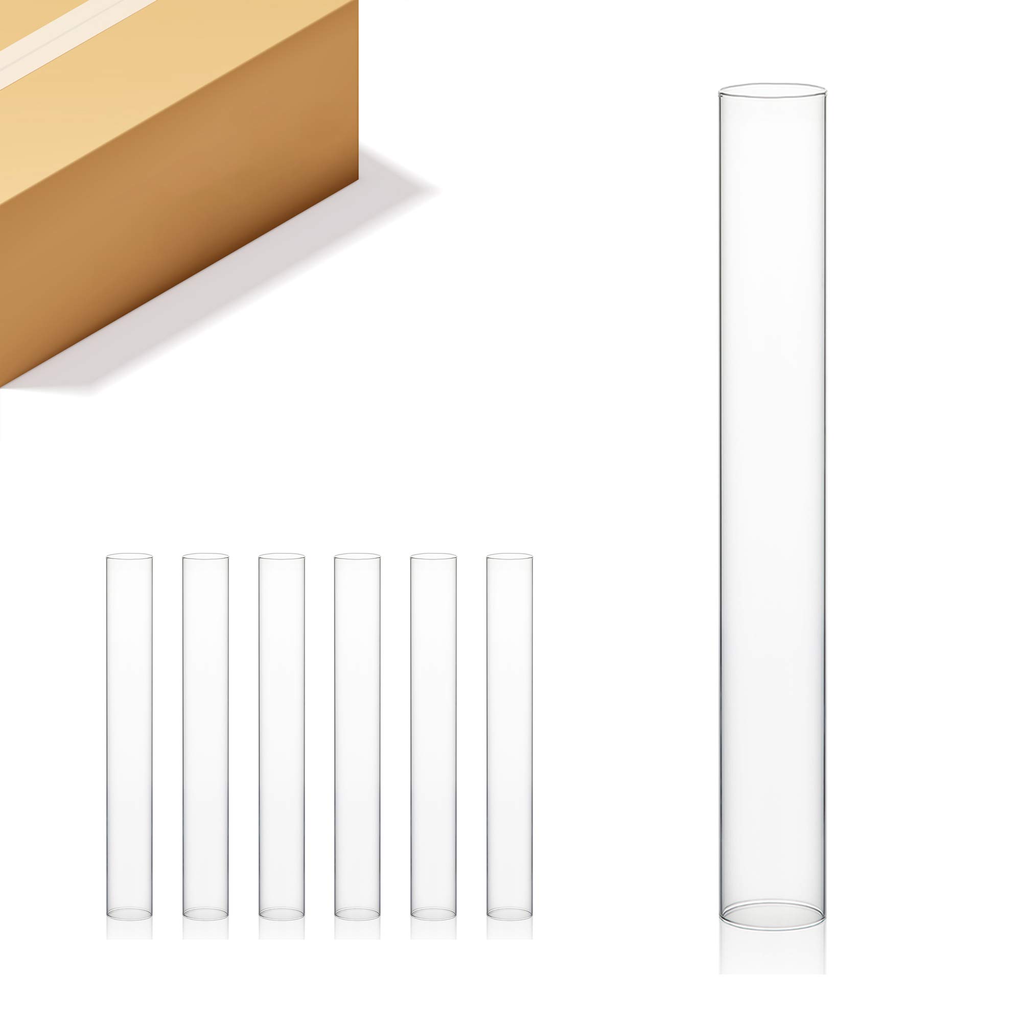 WGVI Clear Glass Hurricane Candle Holder Sleeve - 3