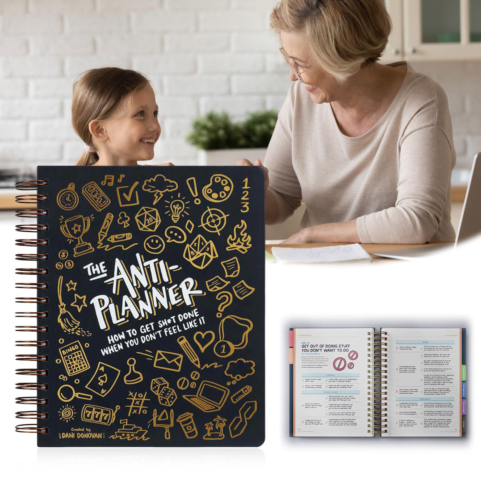 The Anti-Planner: Undated Creative Planner for Adults - Productivity & Organization Tool with Fun Daily Tasks | Perfect for Work, School, Home & Gift Giving