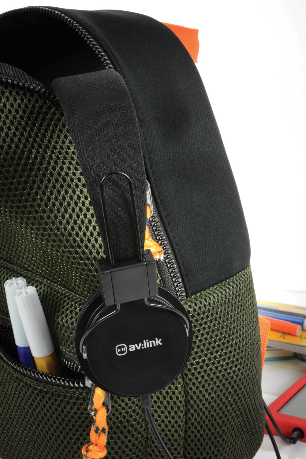 Kids' Volume-Limiting Headphones with Built-in Microphone - Safe for School & Learning (Black) | Perfect for Online Classes, Homeschooling & Travel