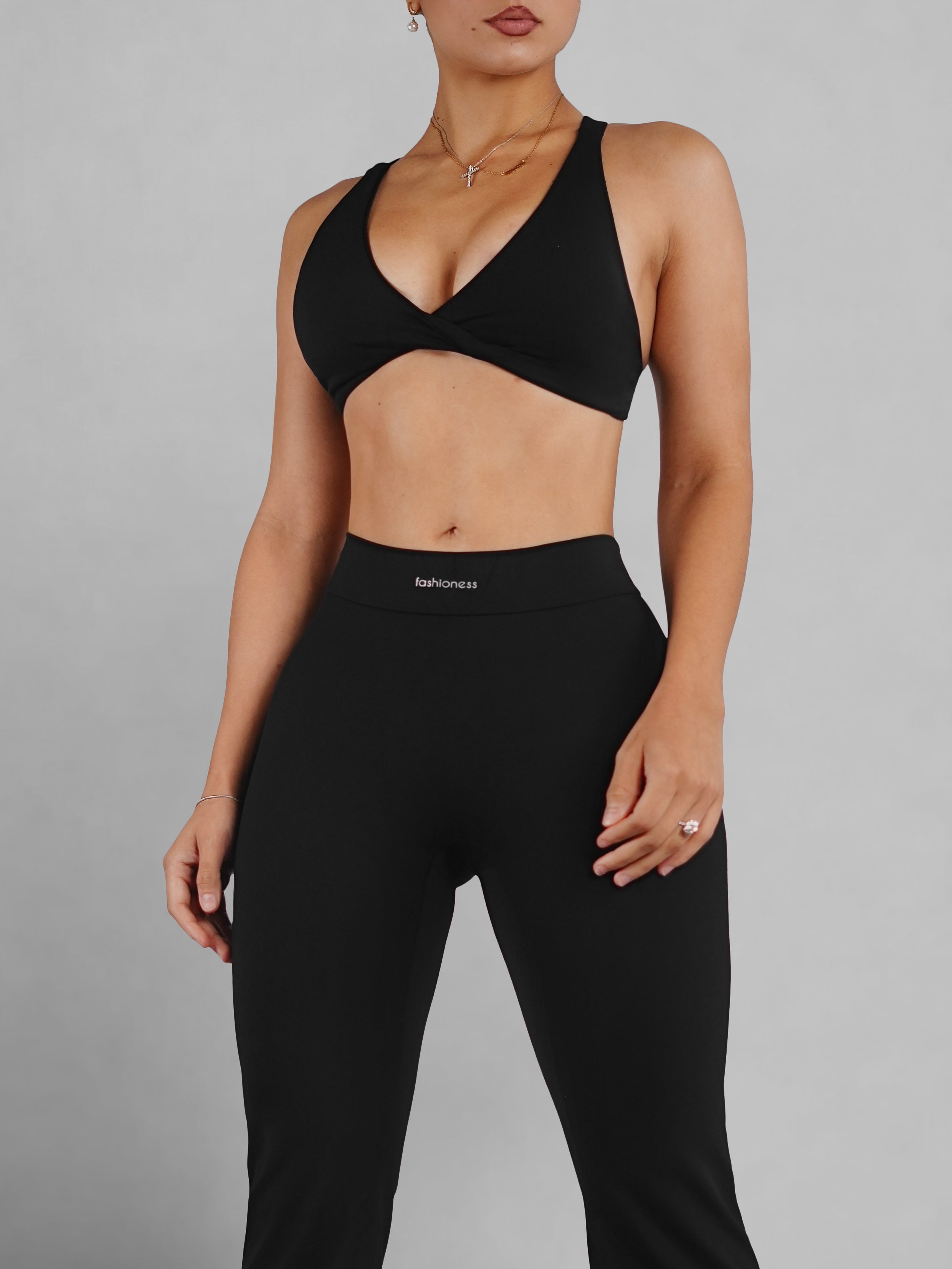 Buttersoft Twist Sports Bra for Women - High Support, Breathable & Comfortable Workout Top for Running, Yoga & Gym (Black)