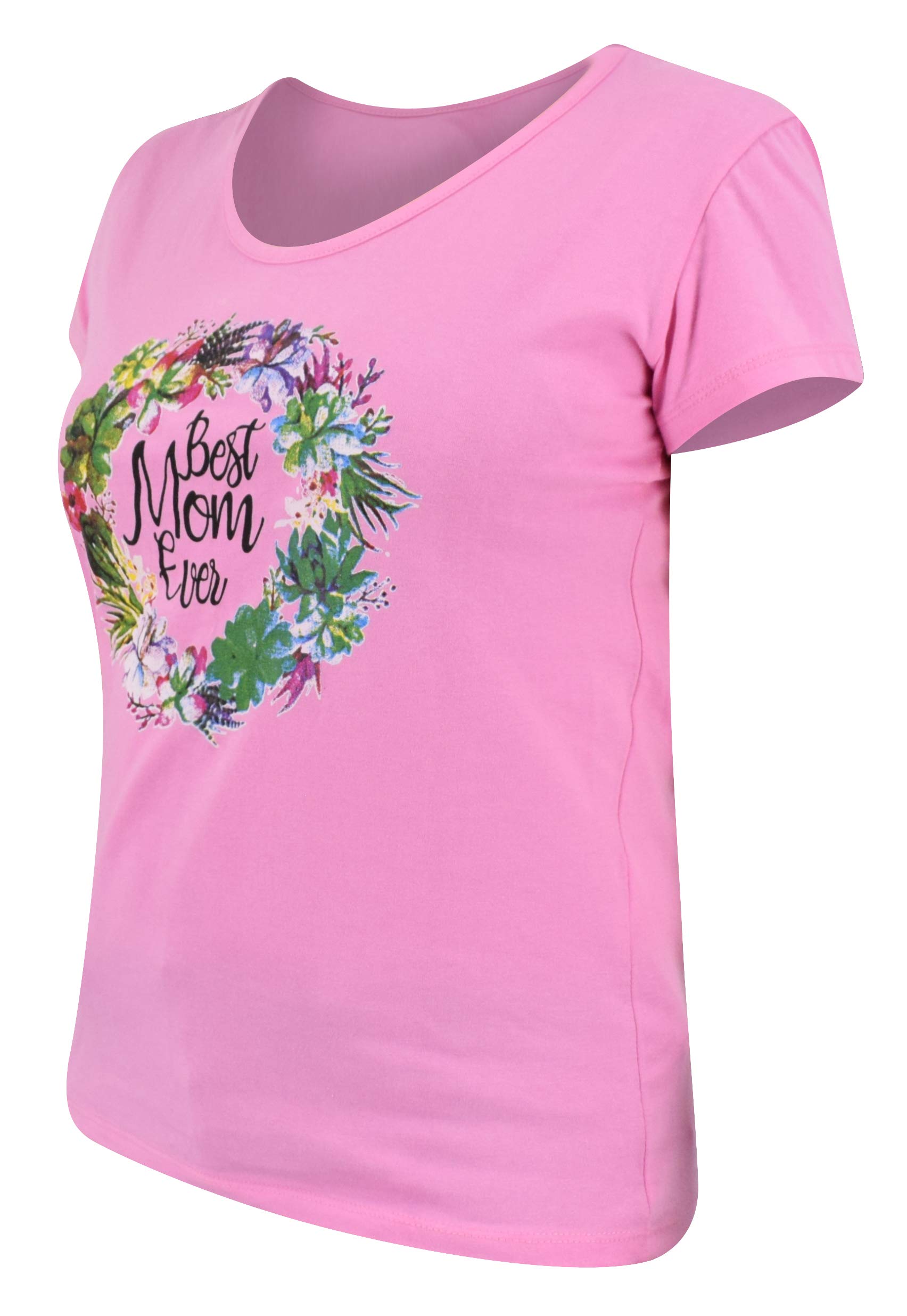 Women's Floral Print Short Sleeve T-Shirt - Perfect for Mother's Day, Spring & Summer Holidays, Easter Outfits - Casual Comfort for Brunch, Church & Family Gatherings