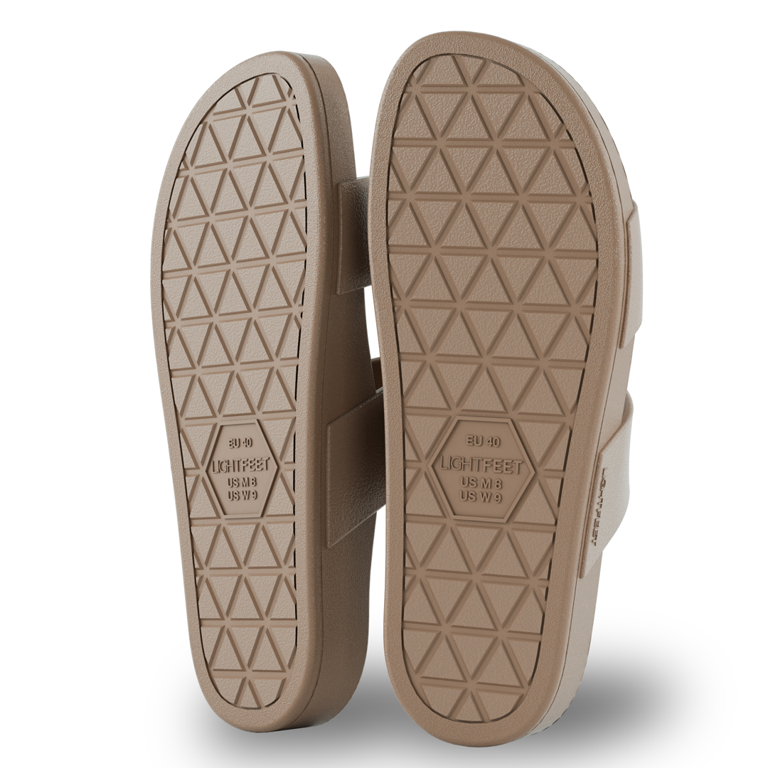 Lightfeet Double Strap Slides for Women - Comfortable Summer Sandals with Arch Support | Perfect for Beach, Pool, and Casual Outfits