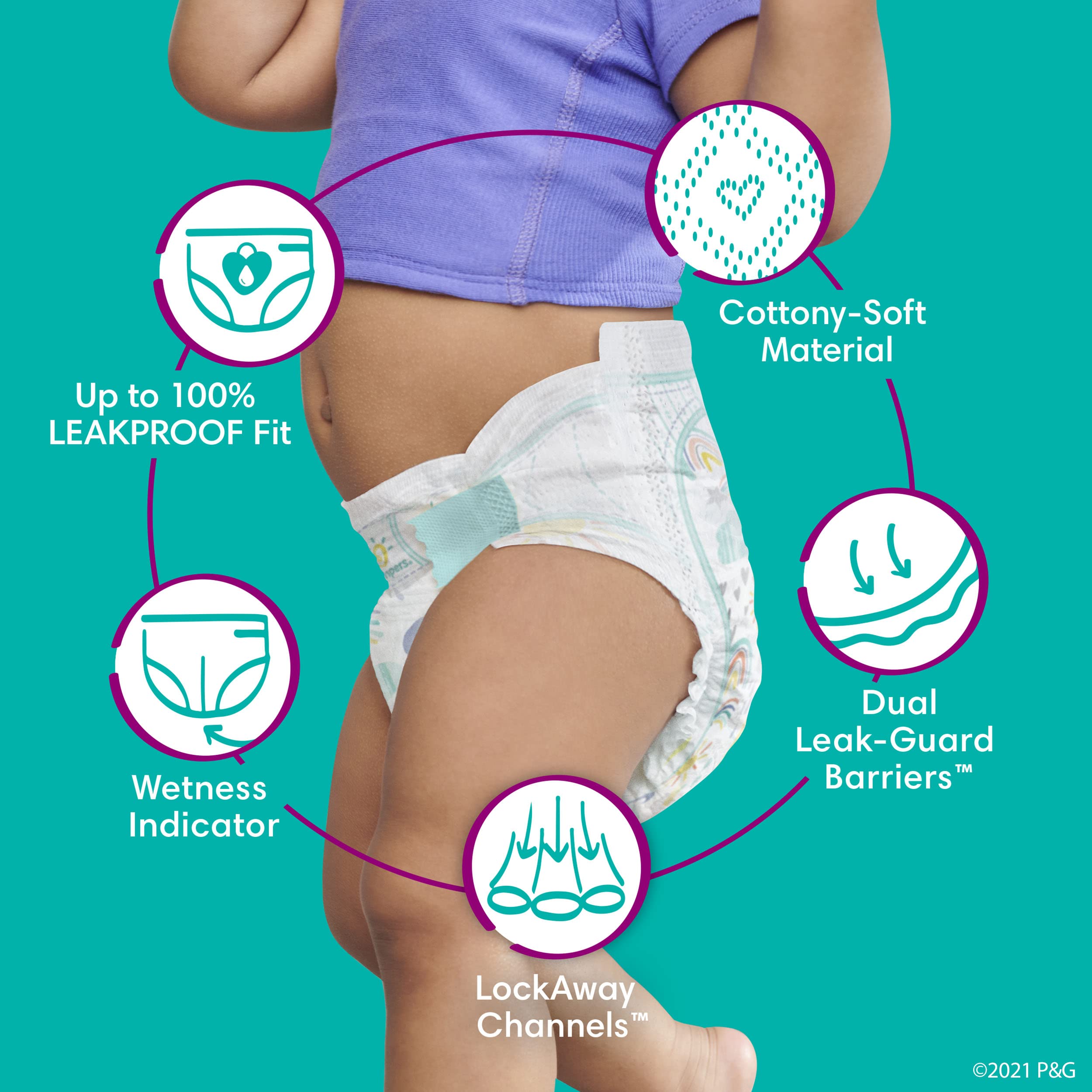 Pampers Cruisers Size 4 Disposable Baby Diapers - 160 Count (Packaging May Vary) | Ultra Absorbent for Active Babies | Daycare & Overnight Protection   Pampers Swaddlers Size 5 Disposable Baby Diapers - 132 Count (Packaging May Vary) | Gentle Protection for Newborns | Perfect for Nighttime & Travel Use
