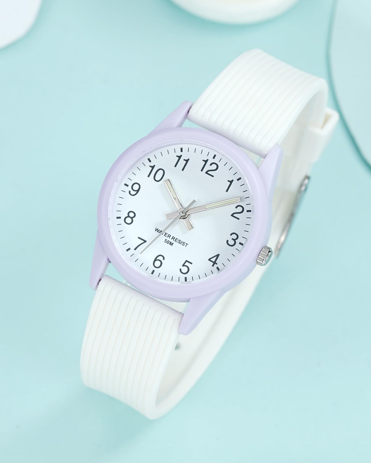 CIVO Kids Analog Watch - Waterproof, Luminous, Silicone Strap for Girls & Boys 5-12 | Perfect for Swimming & School