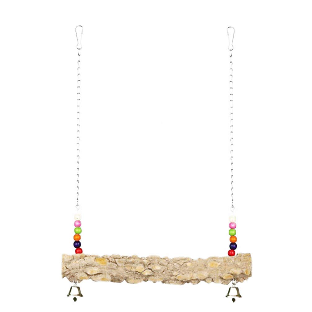 Balacoo Parrot Swing Toy - Chewable Bird Swing Stand for Parakeets, Cockatiels & Small Birds - Durable Indoor Pet Bird Toy for Biting & Play - Perfect for Birdcages & Aviaries - Great for Mental Stimulation & Exercise