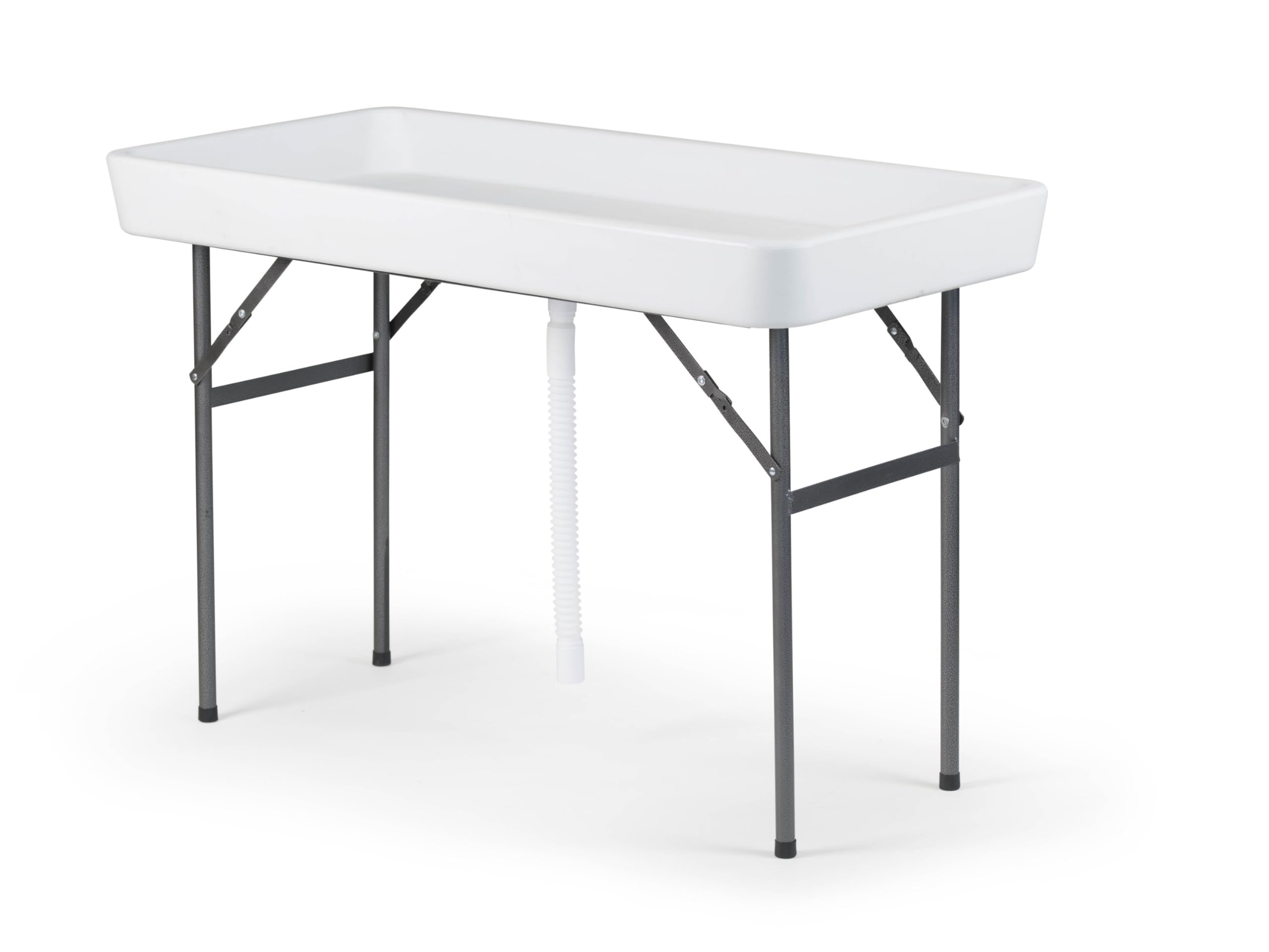 Old Cedar Outfitters Fill and Chill Ice Cooler Folding Table - Large Sink & Drain for Cleaning Fish, Game & Food - Portable Camping, Outdoor Party & Picnic Cooler Table - Perfect for Backyard BBQs, Hunting Trips & Beach Gatherings