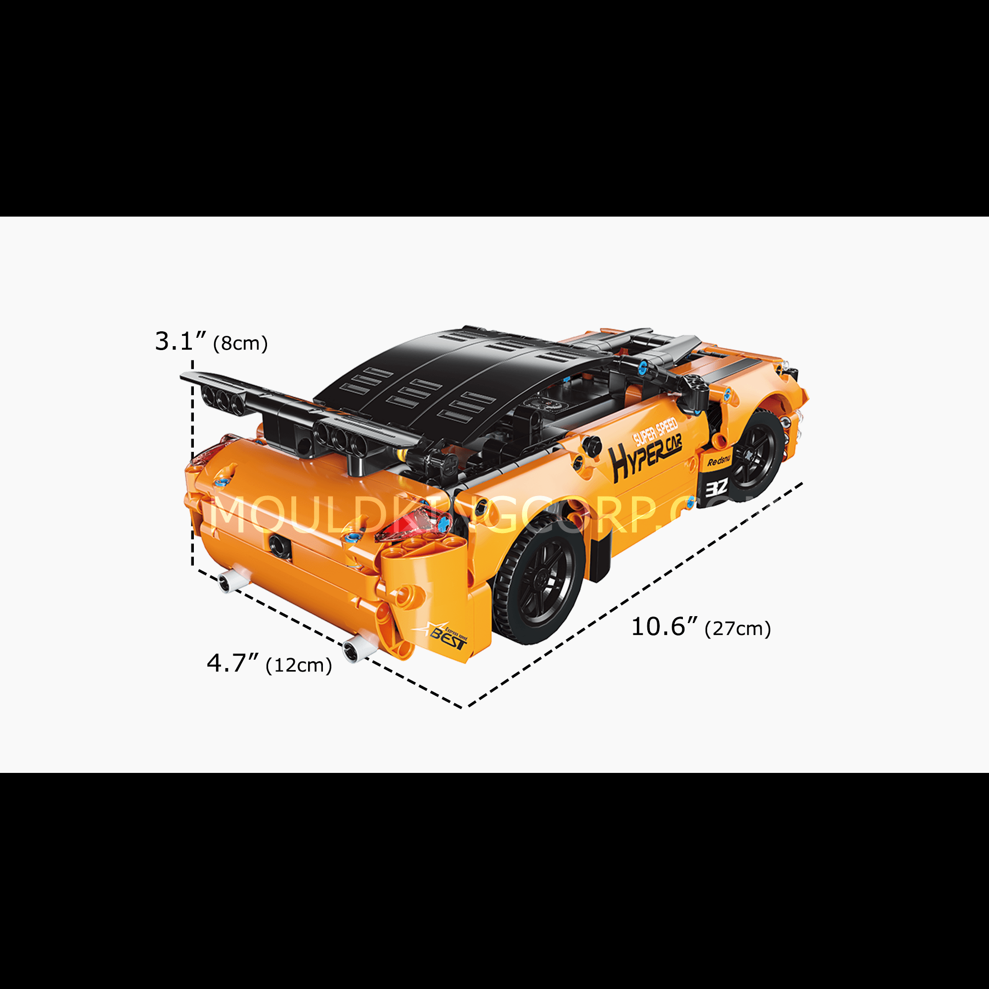 Mould King 15006 Challenger Remote Control Car Building Blocks Set - 545 PCS STEM Toy for Kids & Adults | Perfect for RC Racing, Collecting & DIY Model Building Projects