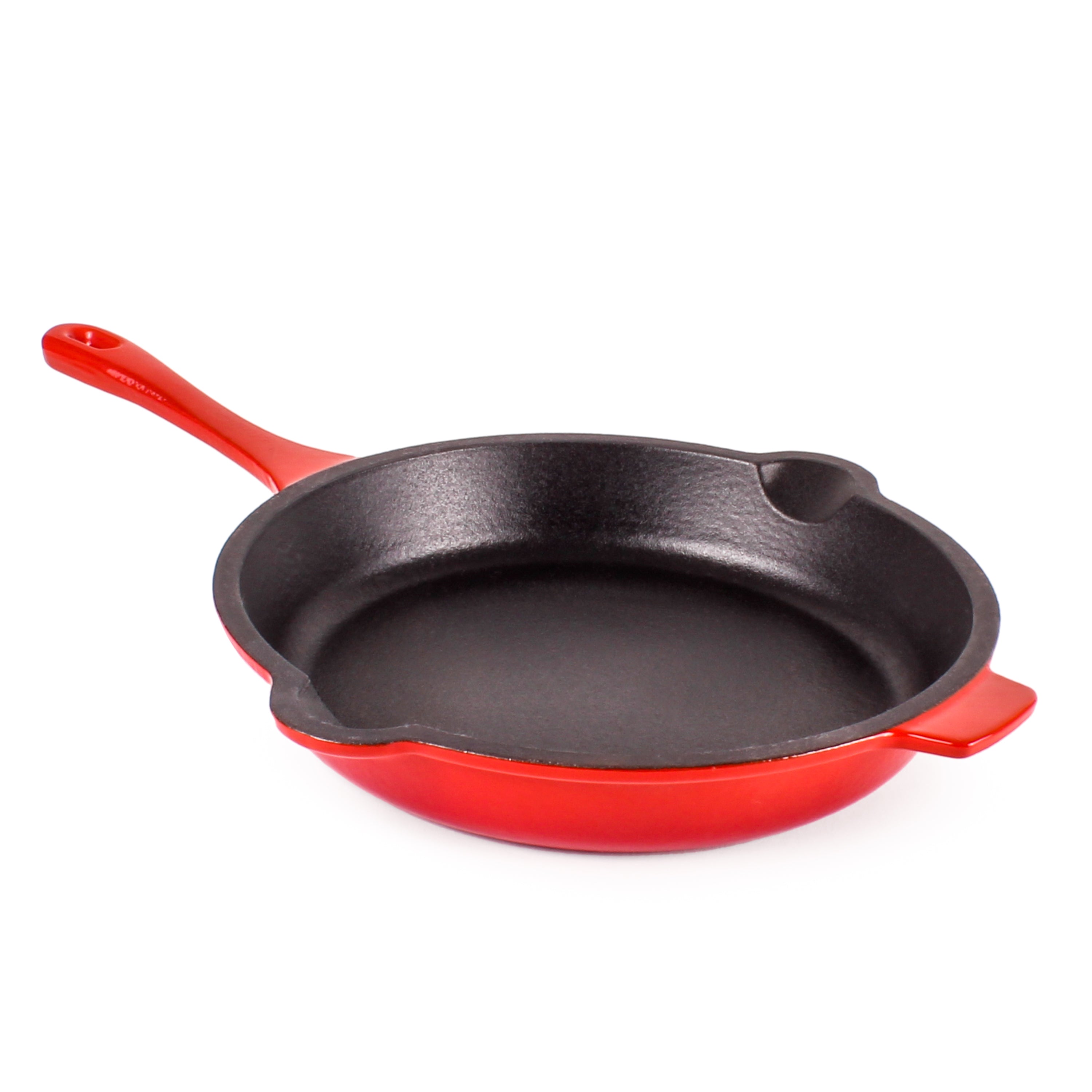 BergHOFF Neo 4-Piece Cast Iron Cookware Set - Grill Pan, Fry Pan & Oval Dutch Oven in Red | Durable Kitchen Essentials for Grilling, Frying & Braising | Perfect for Stovetop, Oven & Outdoor Cooking