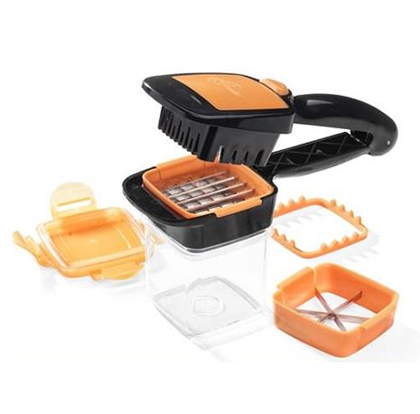 Nicer Dicer Quick - 3-in-1 Vegetable Chopper, Dicer & Slicer with Container - Perfect for Meal Prep, Salads & Healthy Cooking - Kitchen Gadget for Fast Food Preparation