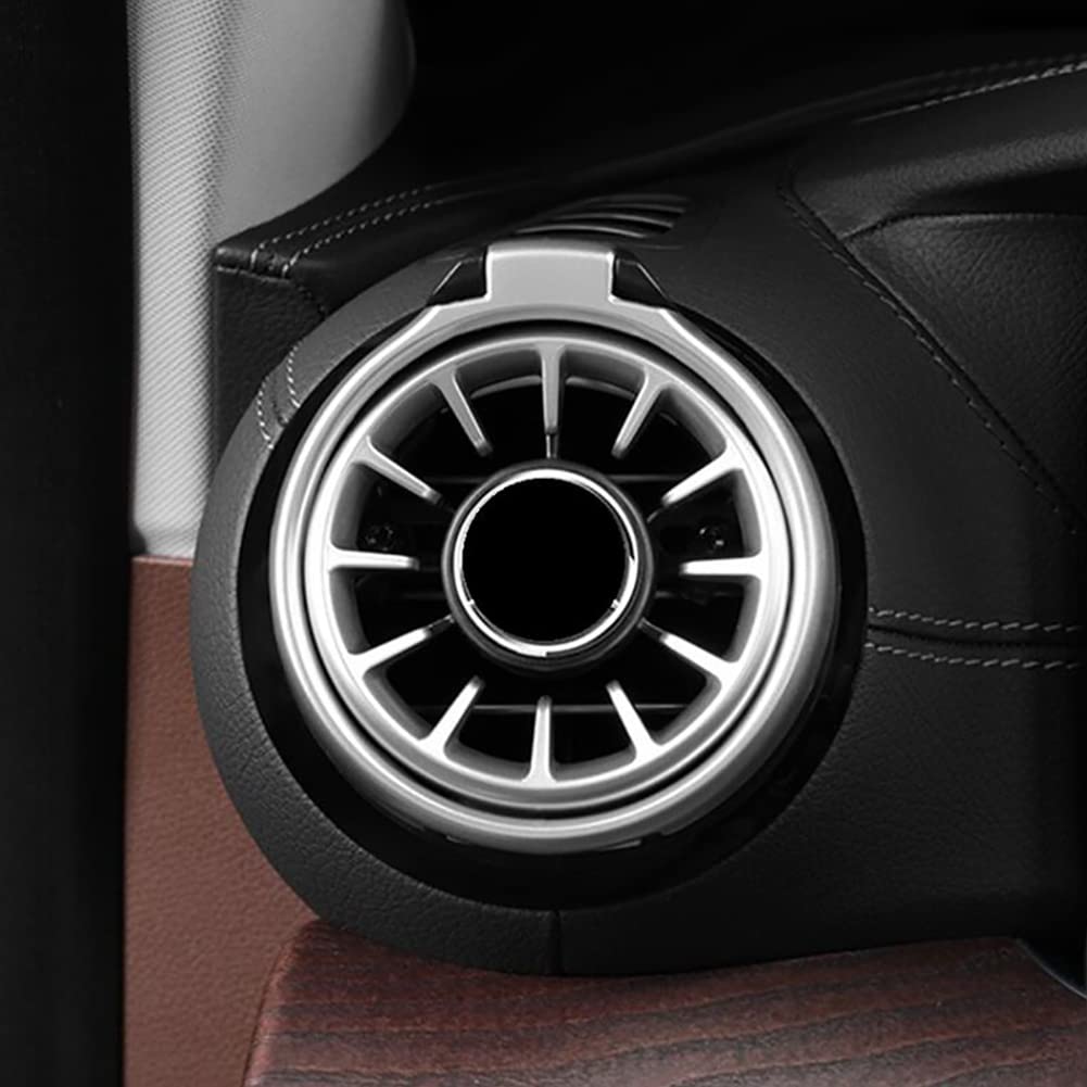 SEADEAR Foldable Car Cup Holder for Air Conditioner Vents - Universal Fit for Benz ABCE Class GLC V260S, Silver - Perfect for Coffee, Drinks & Bottles While Driving