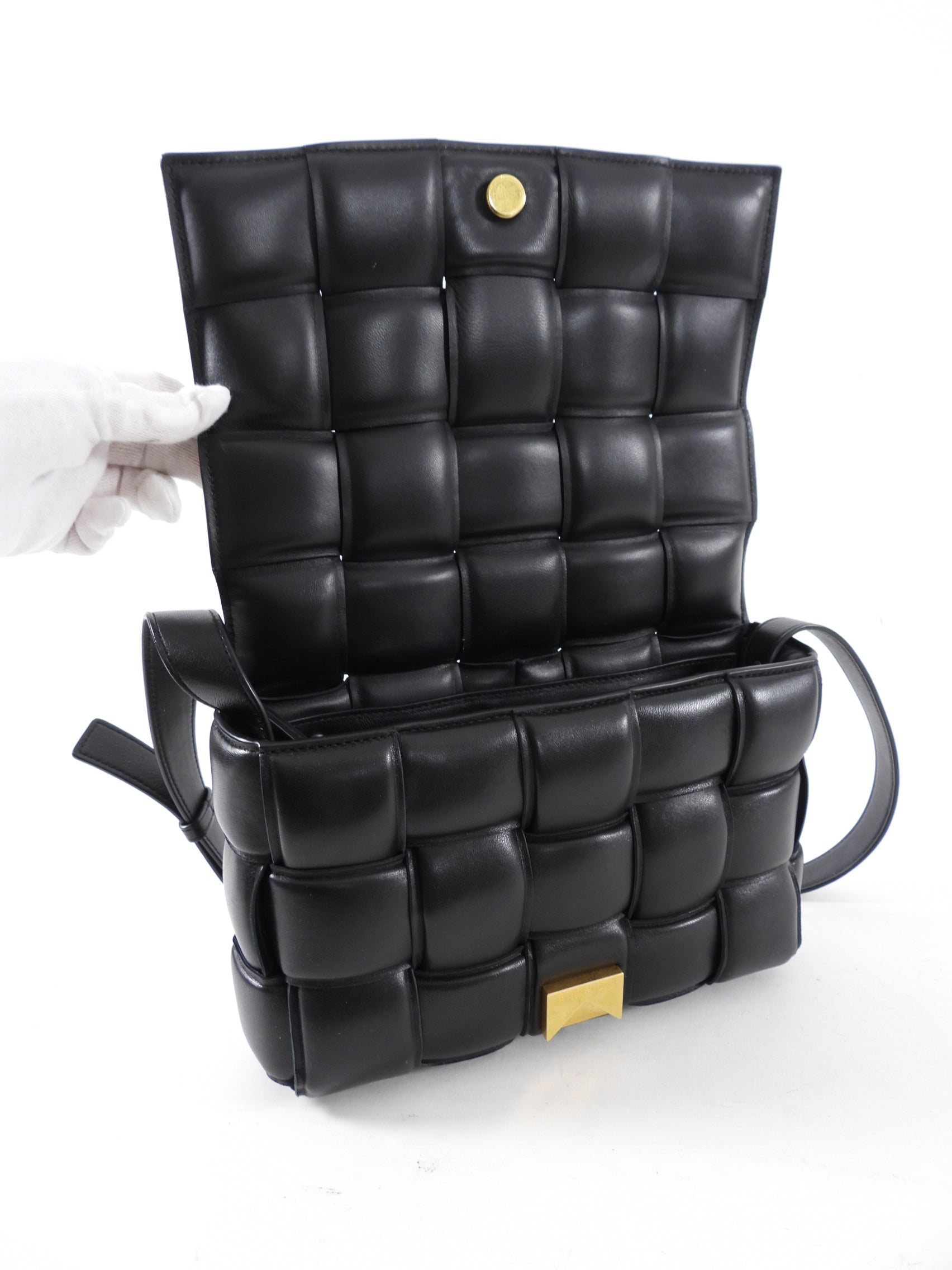 Bottega Veneta Black Padded Cassette Bag - Luxury Crossbody Shoulder Bag for Women | Perfect for Date Night, Office & Travel Accessories