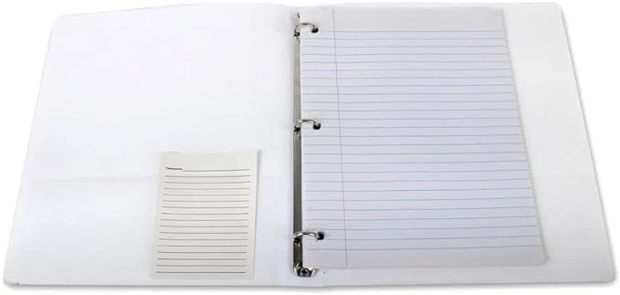 (50 Pack) 1 Inch White 3 Ring Binders with Clear View Cover & Interior Pockets - Heavy Duty Hardcover Binders for School, Office & Portfolio Organization - Bulk Teacher & Classroom Supplies - Perfect for Document Storage, Presentations & Student Projects