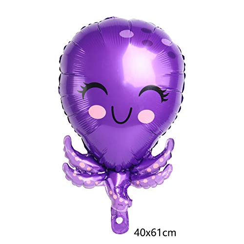 7 Pcs Ocean Animals Balloons Set - Dolphin, Crab, Octopus, Starfish & Tropical Fish Foil Balloons for Birthday Party, Baby Shower & Under The Sea Theme Decorations