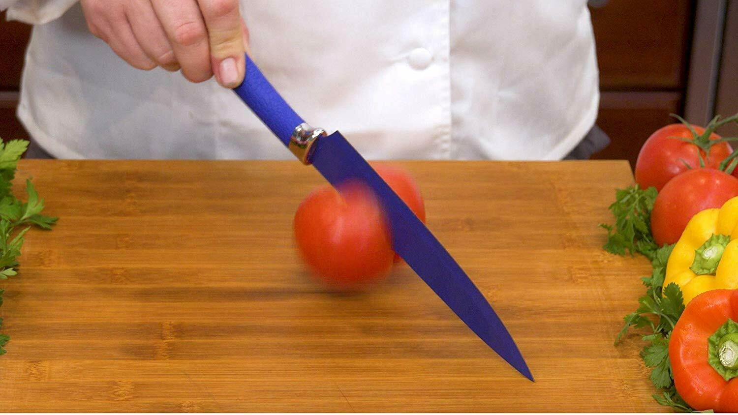 Premium Diamond Sharp Knife - Ultra Sharp Stainless Steel Kitchen Knife for Slicing, Dicing & Chopping - Perfect for Home Chefs, BBQ & Camping