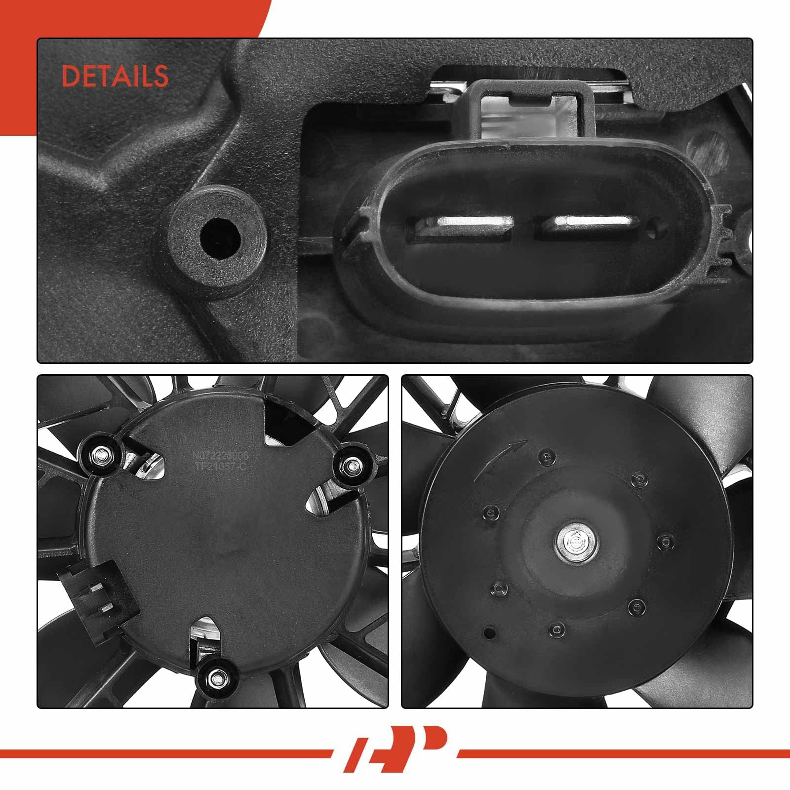 Premium Engine Radiator Cooling Fan Assembly for 2006-2008 Chevrolet Cobalt, Pontiac G5 & Pursuit, Saturn Ion - 2.4L Replacement (Part# 15849644) - Perfect for Overheating Prevention & Summer Driving