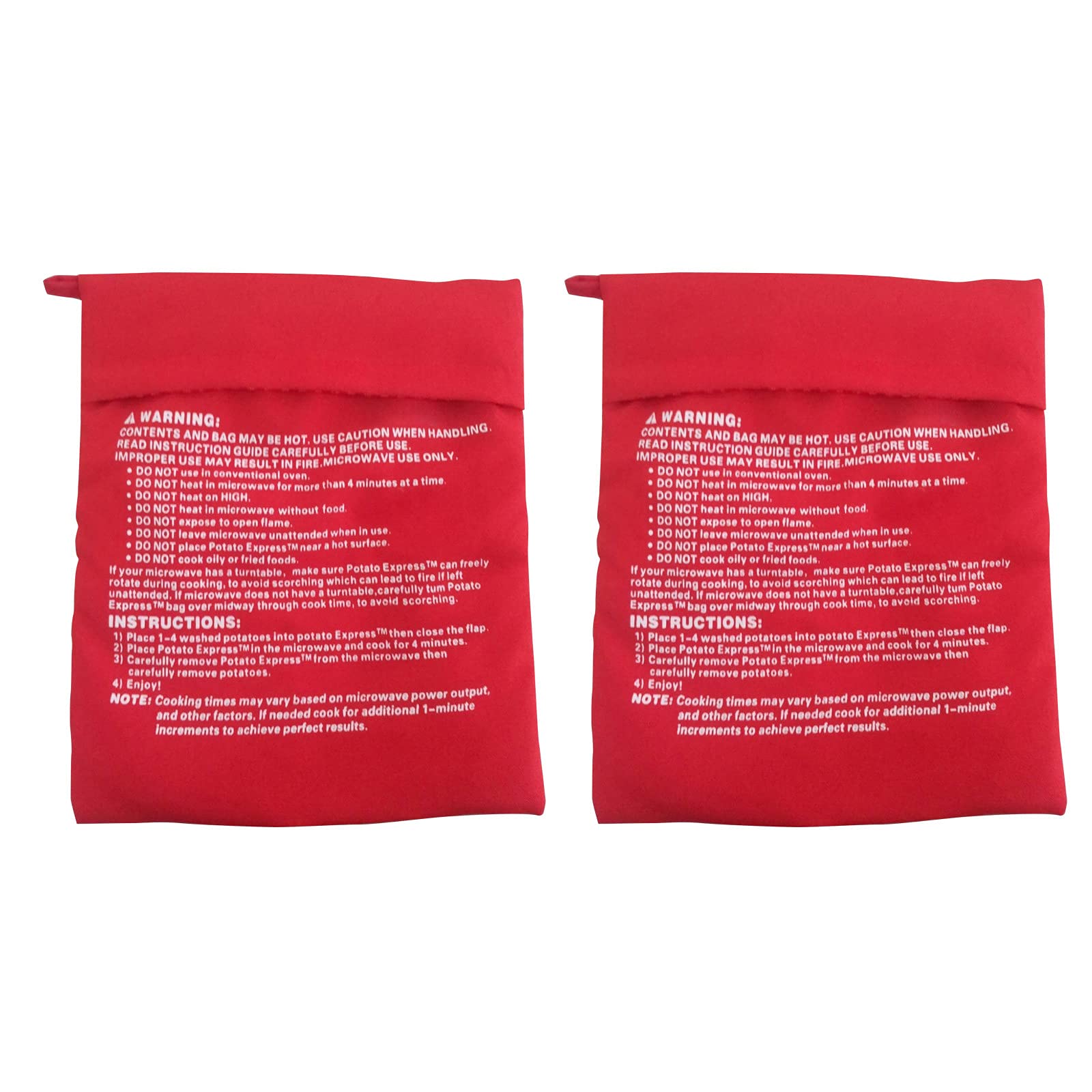2 Pack Reusable Microwave Potato Cooker Bags - Quick 4-Minute Cooking for Perfect Baked Potatoes | Ideal for Fast Meals, Snacks & Healthy Side Dishes