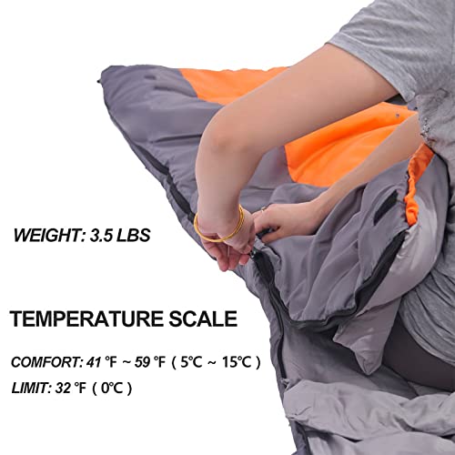 Lightweight Camping Sleeping Bag for Adults & Kids - Portable with Compression Carry Bag - Perfect for Hiking, Backpacking, Mountaineering & Outdoor Adventures